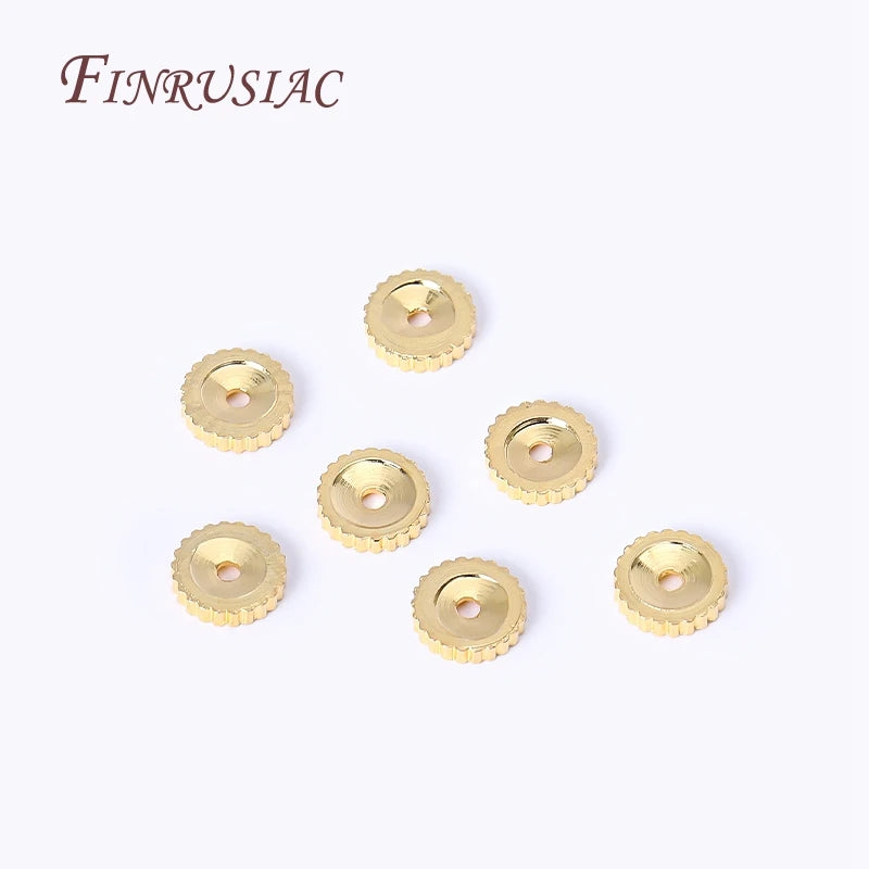 18K Gold Plated Brass Gear Spacer Beads 6mm | DIY Jewelry Jewelry Spacer Beads P3