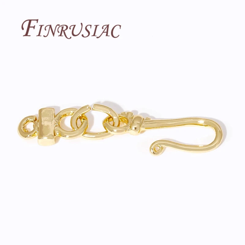 18K Gold Plated Brass Connector Clasp – DIY Jewelry Making 28.5mm Jewelry Connector Clasp P3