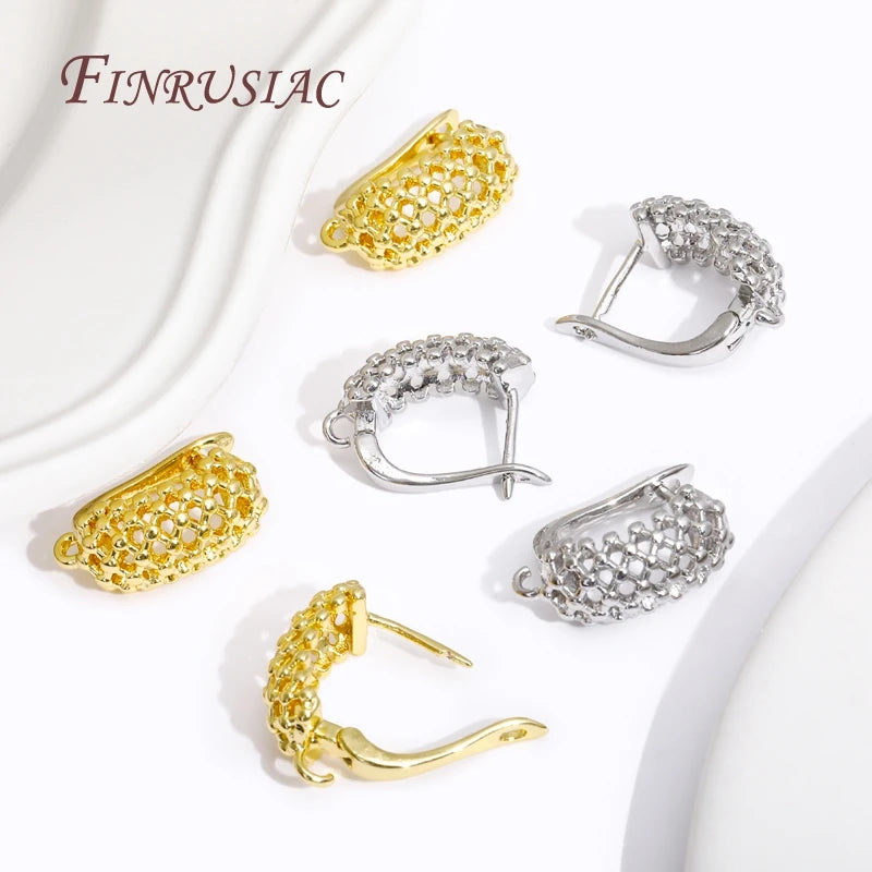 18K Gold Plated Earring Hooks – DIY Earwire Findings 19×14.5mm Earring Findings P3