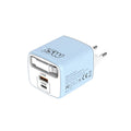 65W Multi-Port Fast Charger with 70cm Cable | EU US UK Multi-Port Fast Charger P3 Blue EU