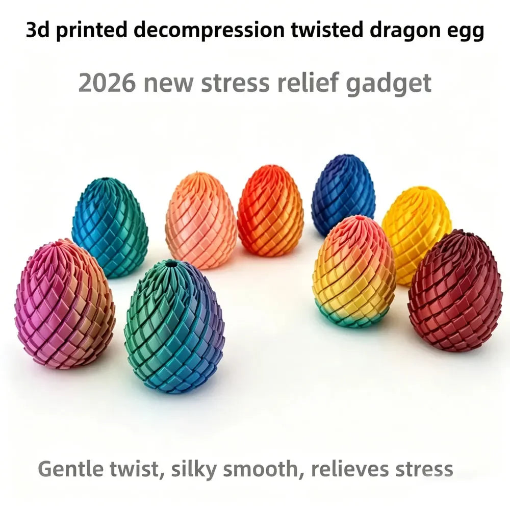 3D Printed Dragon Egg Fidget Toy – Deformable Desk Ornament Fidget Toy P3