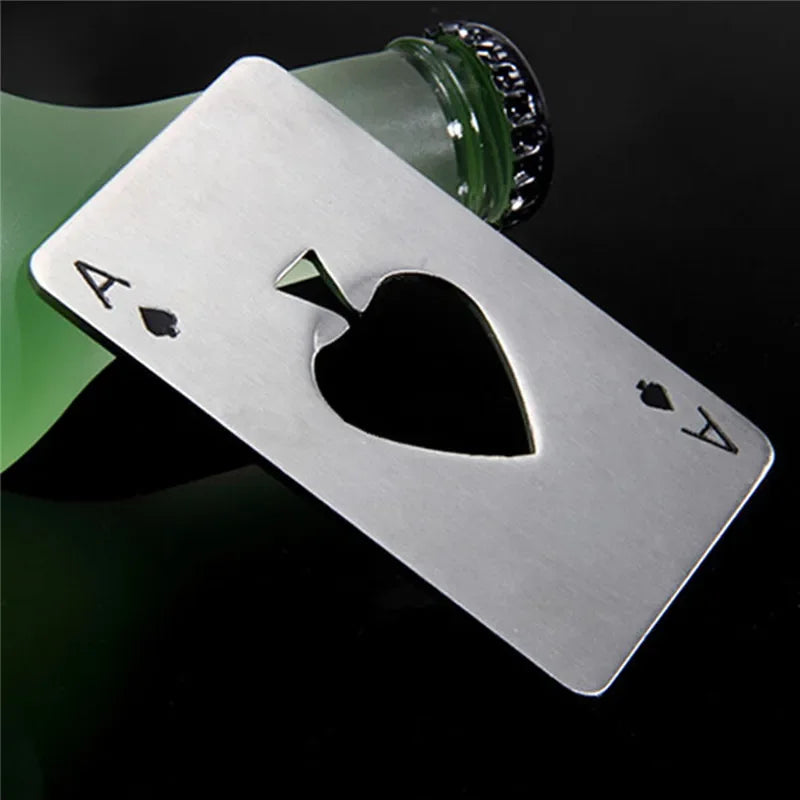 Ace Spade Bottle Opener | Stainless Steel Card-Size Bar Tool Bottle Opener P3