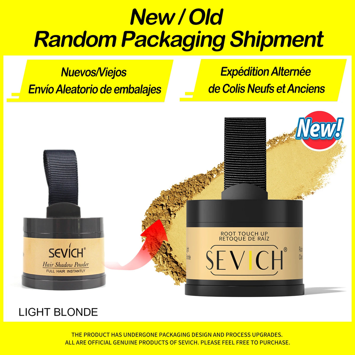 Sevich Hairline Shadow Powder – 12 Colors Unisex Cover Hairline Shadow Powder P3 Light Gold