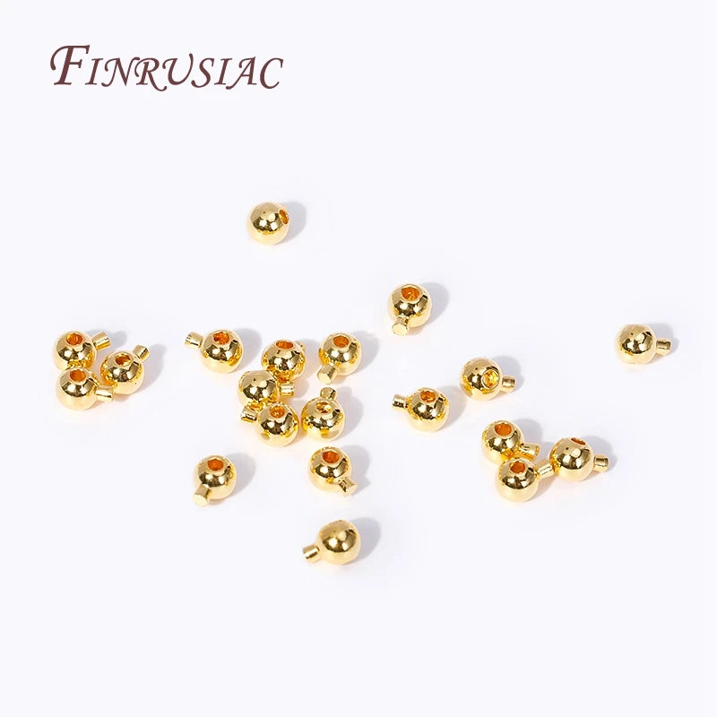 18K Gold Plated Brass Crimp End Beads for Memory Wire | Wholesale Jewelry Findings P3