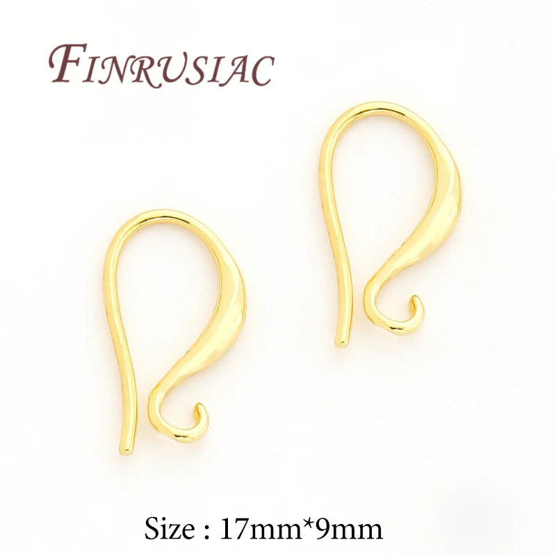 18K Gold Plated Earring Hooks & Earwires – DIY Jewelry 10/20 Pcs Earring Hooks Findings P3 18K Real Gold Plated 10 pieces