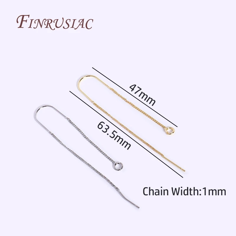 18K Gold Plated Brass Tassel Ear Wire Findings – DIY Jewelry Earring Making Findings P3