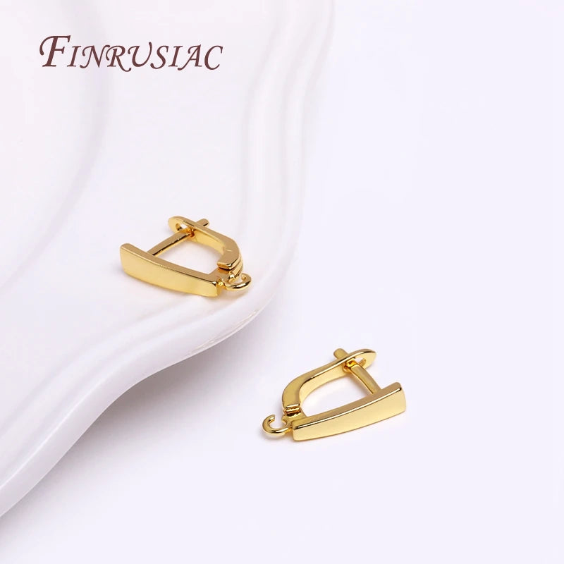 18K Gold Plated Brass Earring Hooks – DIY Jewelry Findings Earring Hooks P3