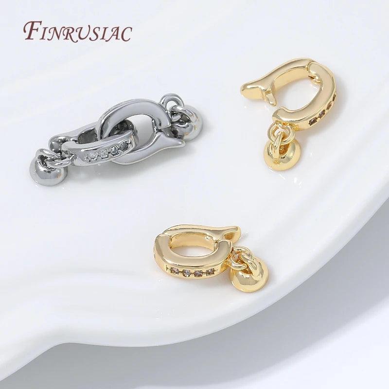 18K Gold Plated Rhinestone Crystal Clasp – DIY Jewelry Findings Jewelry Clasp Findings P3