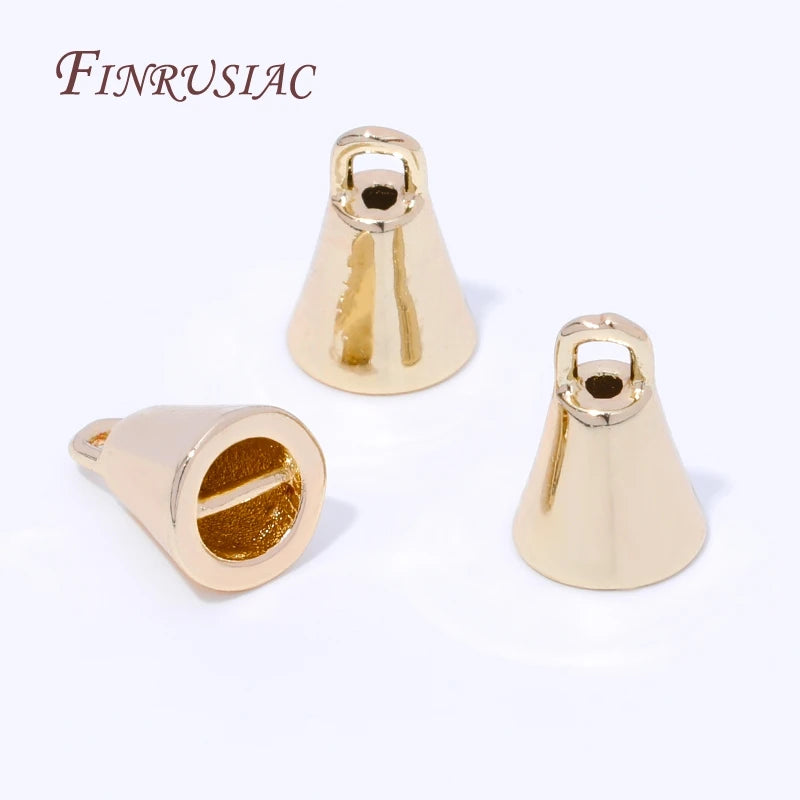 14K Gold Plated Bead End Caps Loop Connectors – DIY Jewelry Jewelry Findings P3