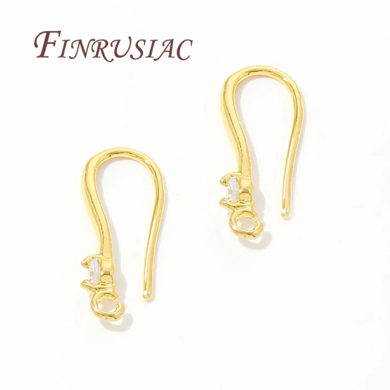 18K Gold Plated Earring Hooks & Earwires – DIY Jewelry 10/20 Pcs Earring Hooks Findings P3