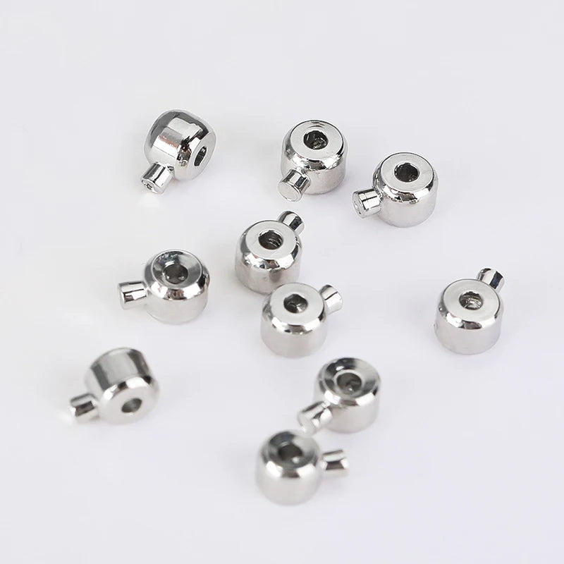18K Gold Plated Memory Wire End Caps | Crimp Beads Findings Jewelry Making Findings P3