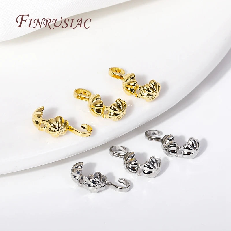18K Gold Plated Star Double-Cup Bead Tips | DIY Jewelry Findings Jewelry Findings P3