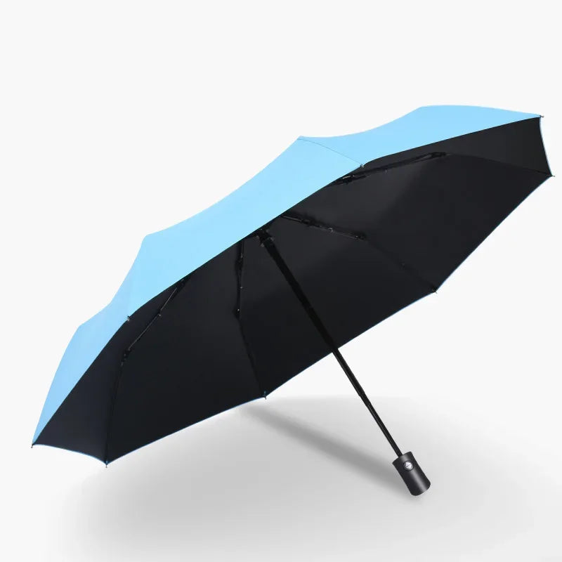 Auto Open Foldable Umbrella – Large UV & Wind Resistant Foldable Umbrella P3 Blue Iron 8K