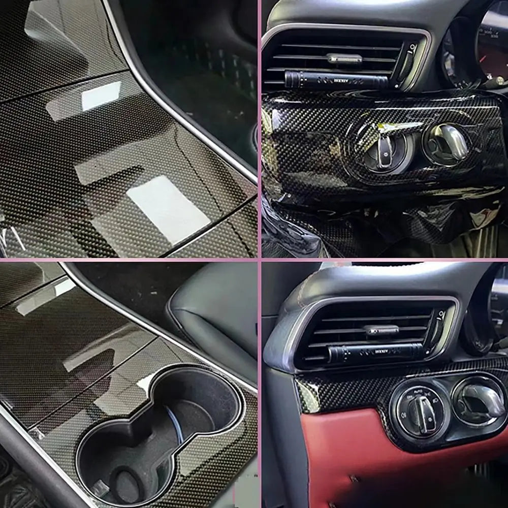 Carbon Fiber Vinyl Wrap Film 50x30cm – High Gloss 3D/6D Effect Car Vinyl Wrap Film P3