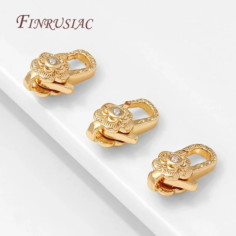 14K Gold Plated Flower Lobster Clasps – DIY Jewelry Findings Jewelry Clasp Findings P3