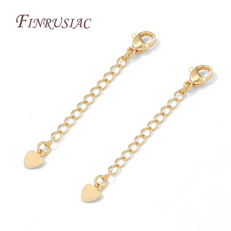 18K Gold Plated Brass Extension Chain with Clasp | DIY Jewelry Jewelry Finding P3