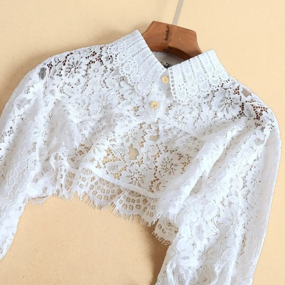 Women's Lace Chiffon Floral Shawl Cardigan | Sun Cover Chiffon Shawl Cardigan P3