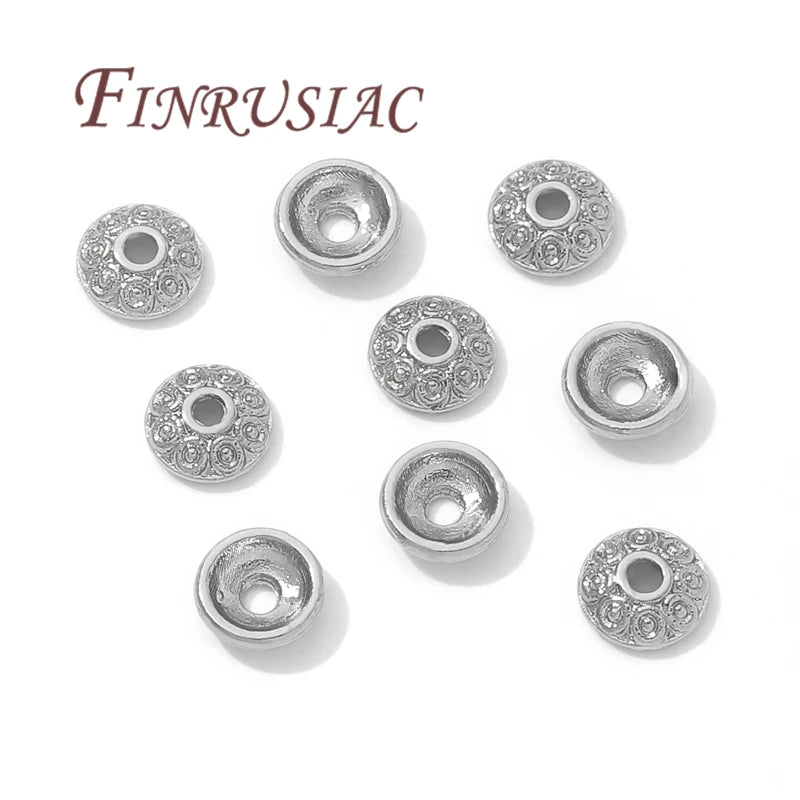 18K Gold Plated Round Bead Caps 7mm – DIY Jewelry Spacer Findings Jewelry Bead Caps P3