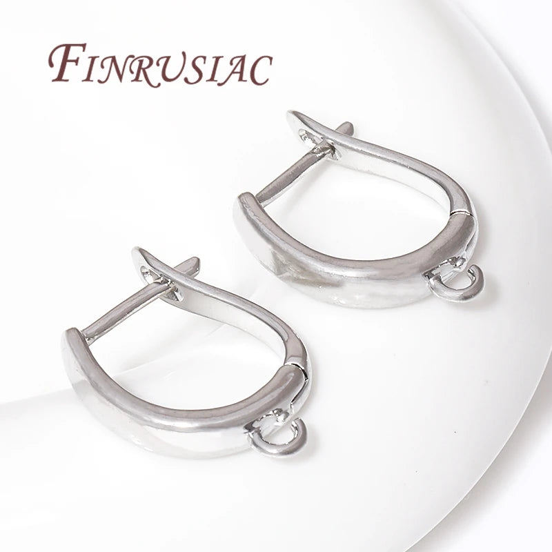 18K Gold Plated Brass Zircon Earwire Hook Clasps – DIY Findings Earring Findings P3