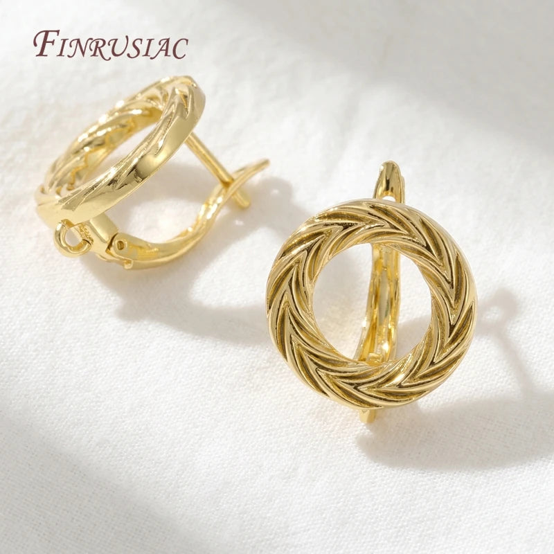 18K Gold Plated Brass Earring Clasps with Loop | DIY Findings Earring Clasps Findings P3