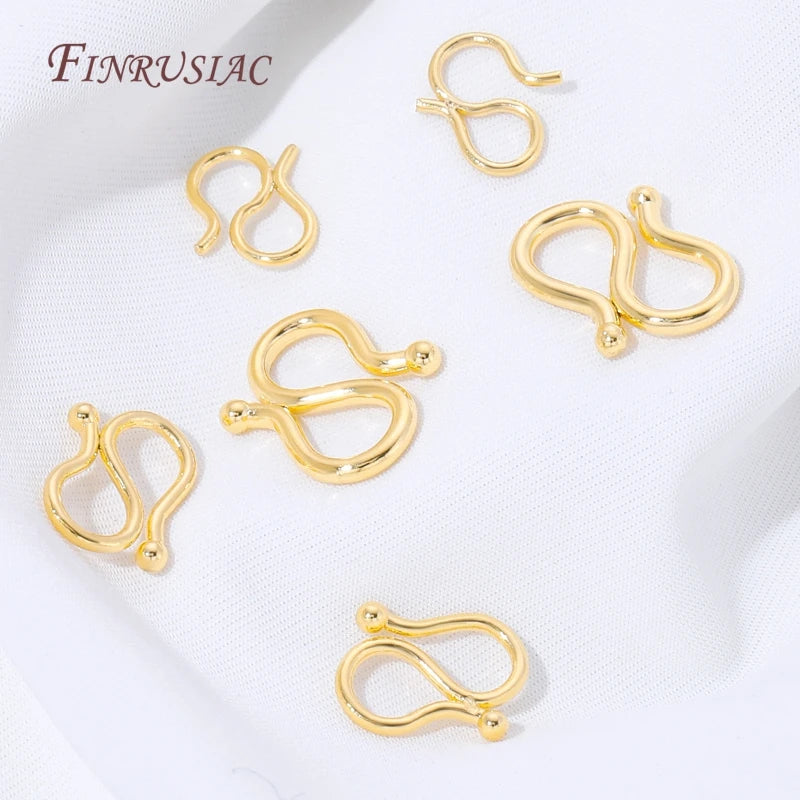 18K Gold Plated Lobster Clasps & S Hook Clasps – DIY Jewelry Jewelry Clasps & Findings P3