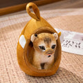 Soft Animal Plush Toy with Nest – Lion Tiger Leopard Doll Gift Animal Plush Toy P3 Lion