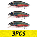B&U Trout Sinking Minnow Lure Set – Jerkbait Crankbait 3/4pc Fishing Lure Set P3 blue red 3pcs 4.8cm-4.6g