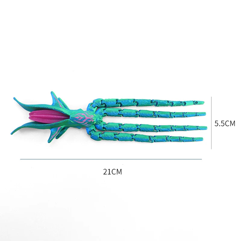 3D Printed Articulated Octopus Fidget Toy | Multi-Jointed Figure Articulated Fidget Toy P3