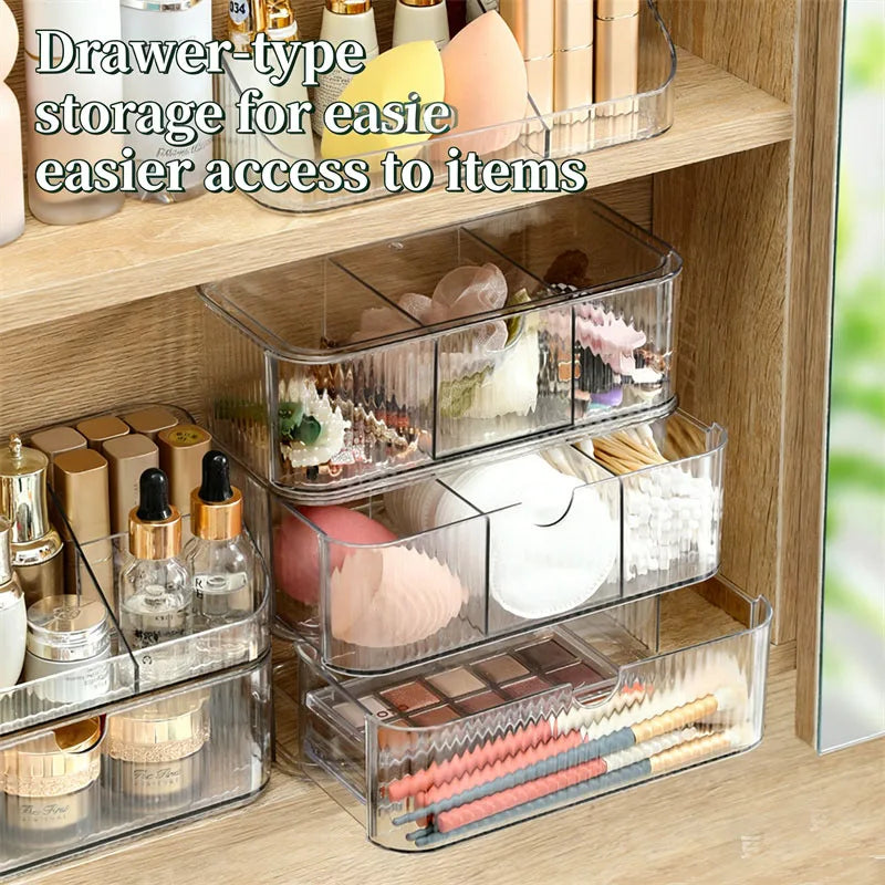Stackable Drawer Makeup Organizer – Clear Acrylic Storage Box Makeup Storage Organizer P3