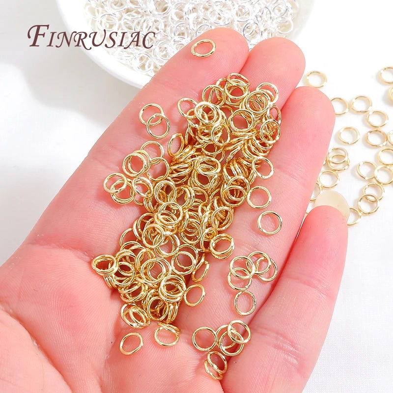 200Pcs 18K Gold Plated Open Jump Rings – DIY Jewelry Making Jewelry Making Findings P3