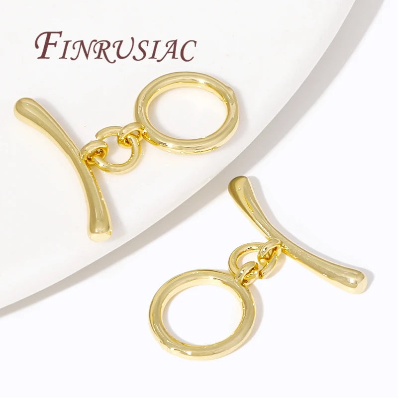 18K Gold Plated Brass OT Toggle Clasp | DIY Jewelry Findings Jewelry Toggle Clasp P3