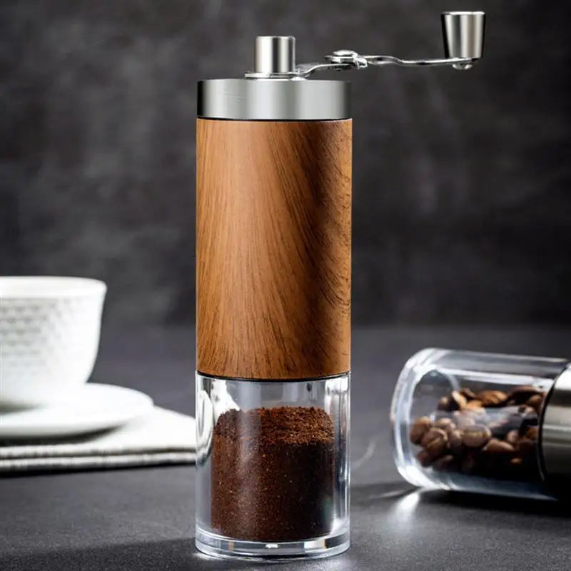 DUTRIEUX Manual Coffee Bean Grinder – Portable Wood & Steel Manual Coffee Grinder P3