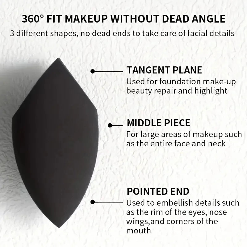 Egg Shaped Makeup Blending Sponge – Wet & Dry, 1/2/3 Pack Makeup Blending Sponge P3