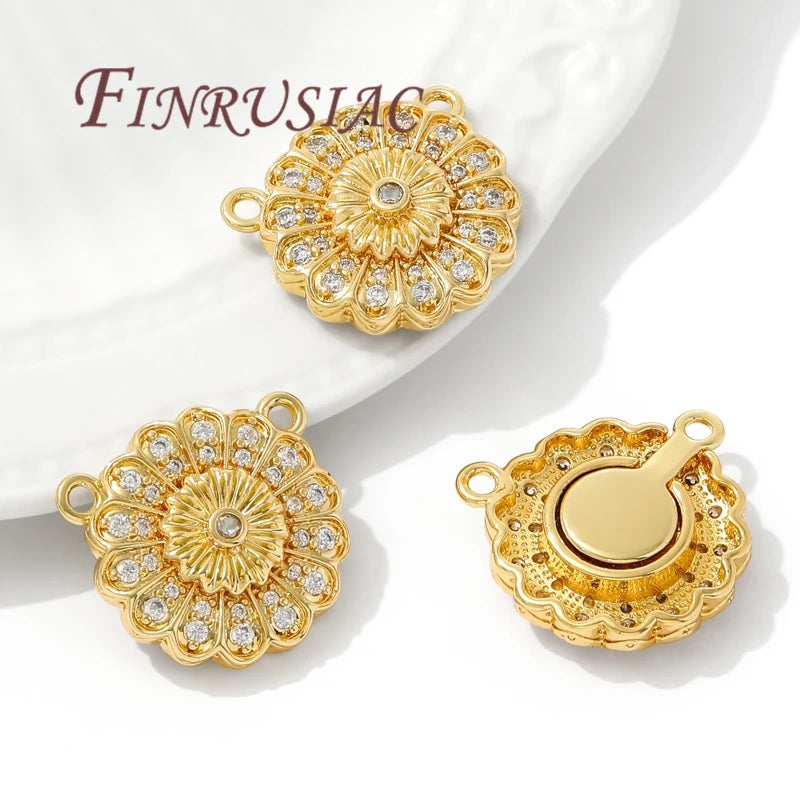 18K Gold Plated Magnetic Clasps – Bracelet DIY Connectors Magnetic Jewelry Clasp P3