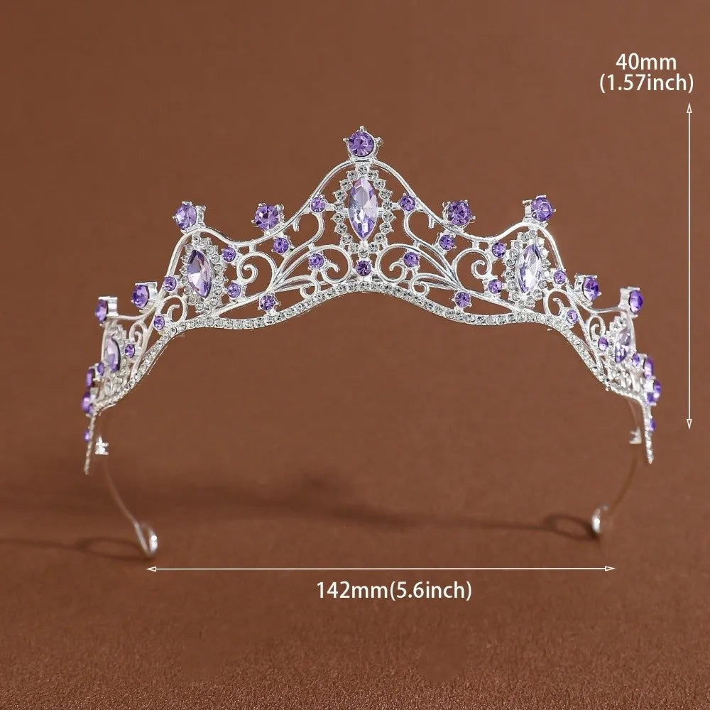 Rhinestone Crystal Tiara Crown Headband – Bridal & Party Crystal Crown Headband P3