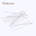 50 Pcs Flat Head Pins – 18K Gold & Silver Plated Brass Findings Jewelry Findings P3 Silver Plated 0.7mmX50mm-50pcs