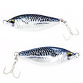 B&U Metal Jig Spoon Lure – 3D Eye Laser Sinking Spinner Bait Metal Jig Lure P3 black blue 1pc-18g