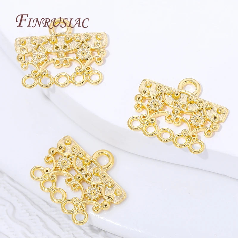 18K Gold Plated Multi Strand Brass Connectors | DIY Jewelry Jewelry Findings P3