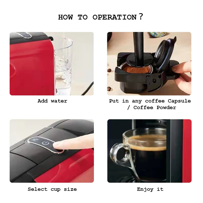 DUTRIEUX 3-in-1 Multi-Capsule Coffee Maker 19 Bar | AC-516K Capsule Coffee Maker P3