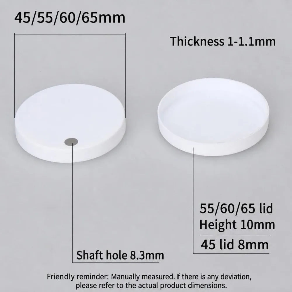 Toilet Bolt Caps PVC & Steel 55/60/65mm – Decorative Hinge Cover Toilet Bolt Caps P3