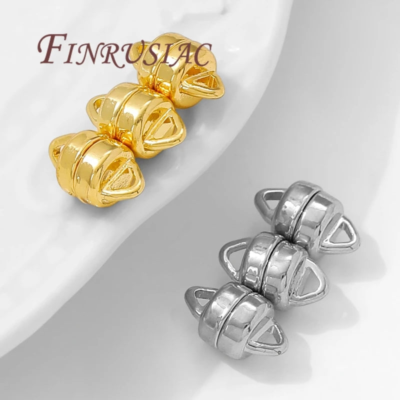 18K Gold Plated Magnetic Clasp 6x10mm – Bracelet & Necklace Magnetic Jewelry Clasp P3