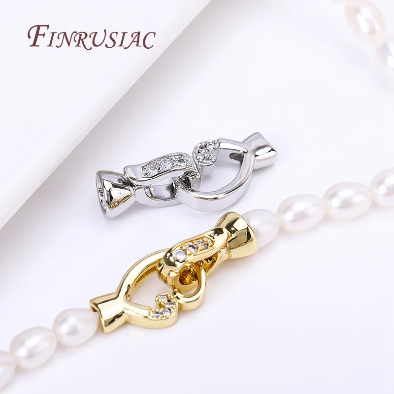 18K Gold Plated Bracelet Clasps – Zircon DIY Jewelry Connectors Jewelry Clasps P3