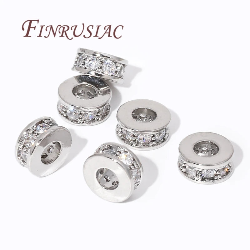 18K Gold Plated Brass Zircon Spacer Beads – DIY Jewelry Making Jewelry Spacer Beads P3