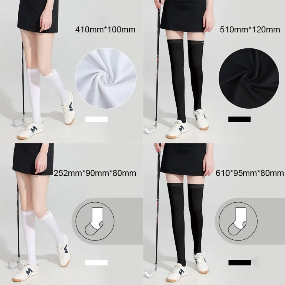 Ice Silk Sun Protection High Socks – Women's Tennis Golf Sport Sport High Socks P3