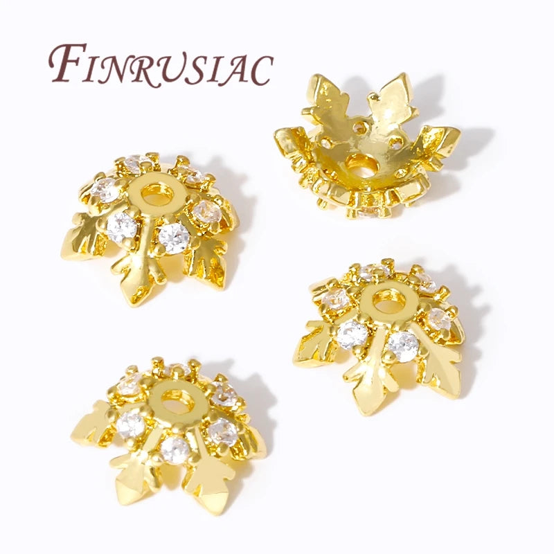 18K Gold Plated Flower Bead Caps – DIY Jewelry Spacer Findings Jewelry Bead Caps P3