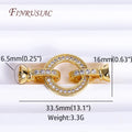18K Gold Plated Zircon Bead Clasps – Pearl Jewelry Making Jewelry Clasp Findings P3 18K Real Gold Plated 1 Piece