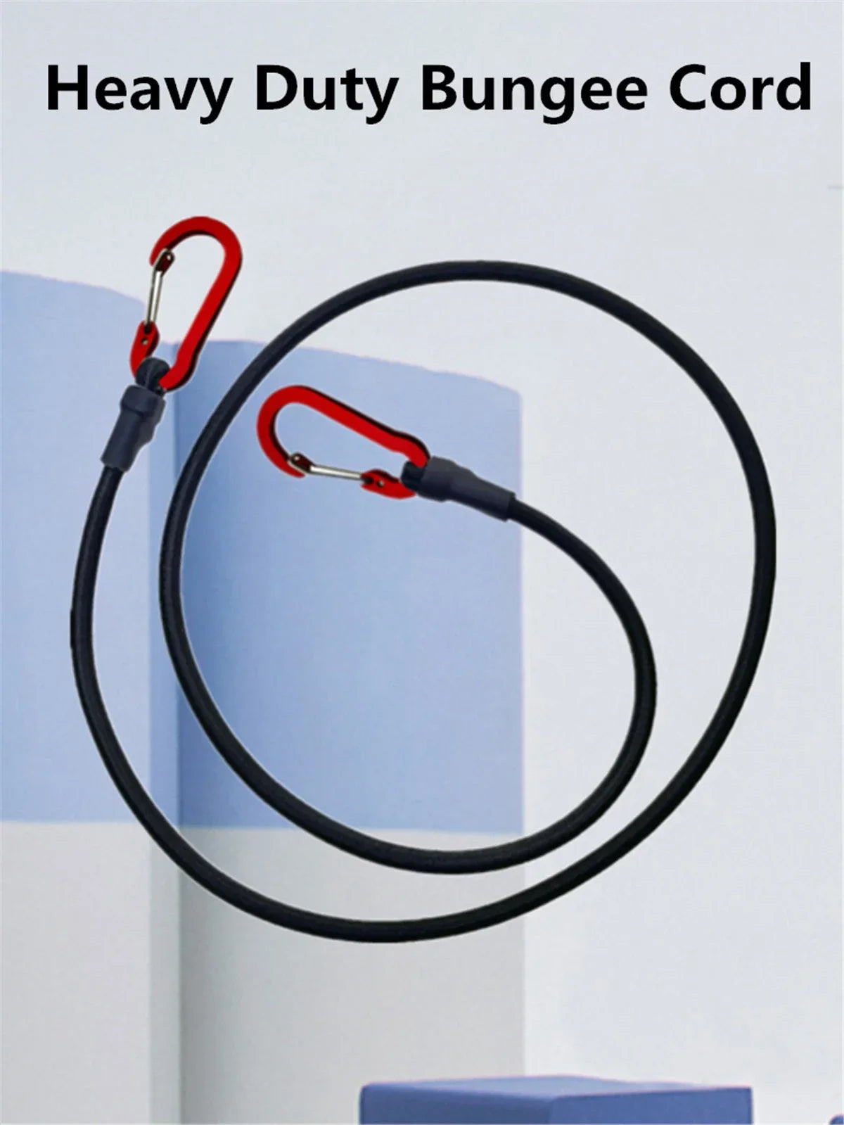 Elastic Bungee Cord with Carabiner | Camping Luggage Binding Bungee Cord Carabiner P3