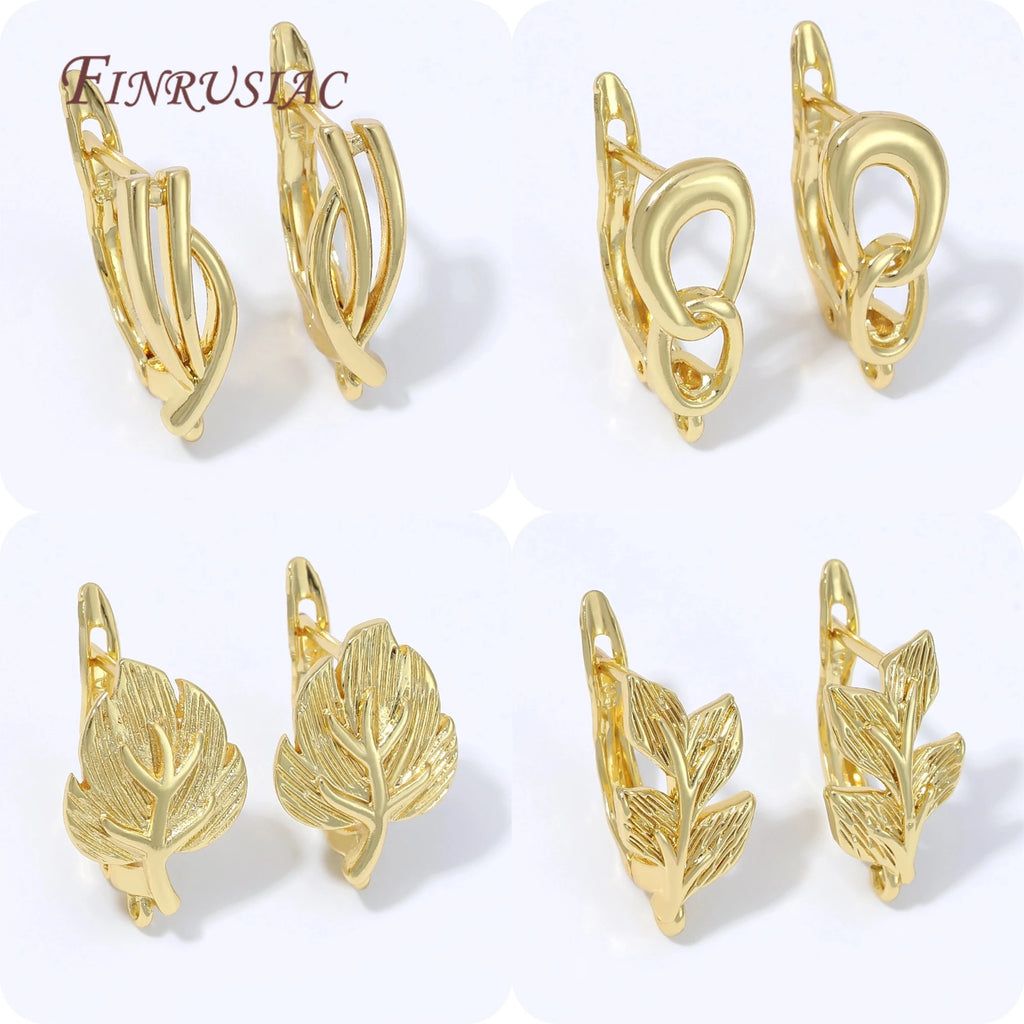 18K Gold Plated Huggie Earring Findings | DIY Jewelry Making Earring Findings P3