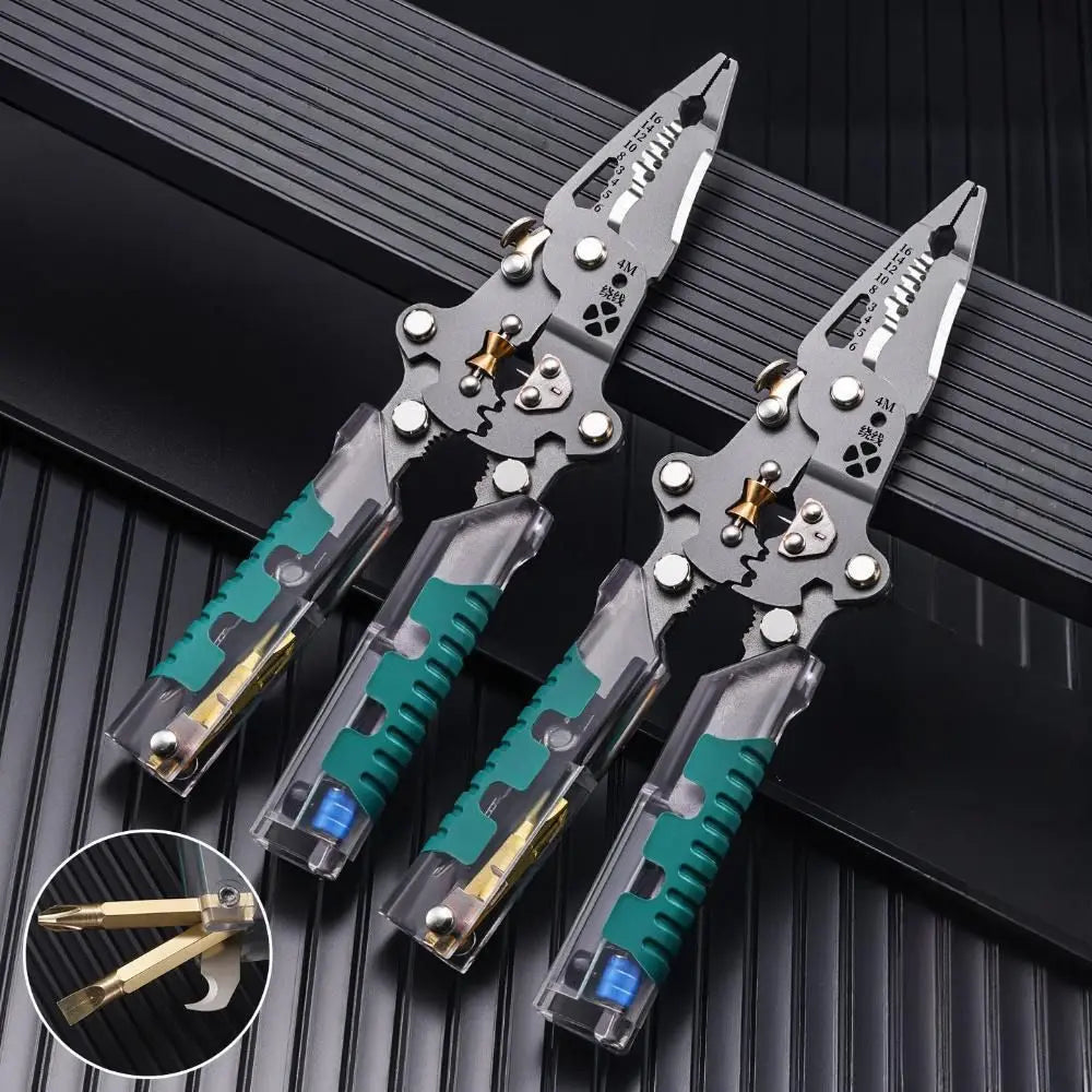 Foldable Wire Stripping Pliers with Voltage Tester | Crimping Tool Wire Stripping Pliers P3