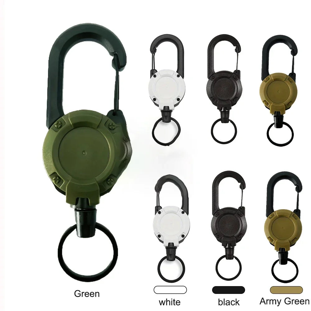 Retractable Badge Reel Keychain – Heavy Duty Carabiner Clip Retractable Keychain Reel P3